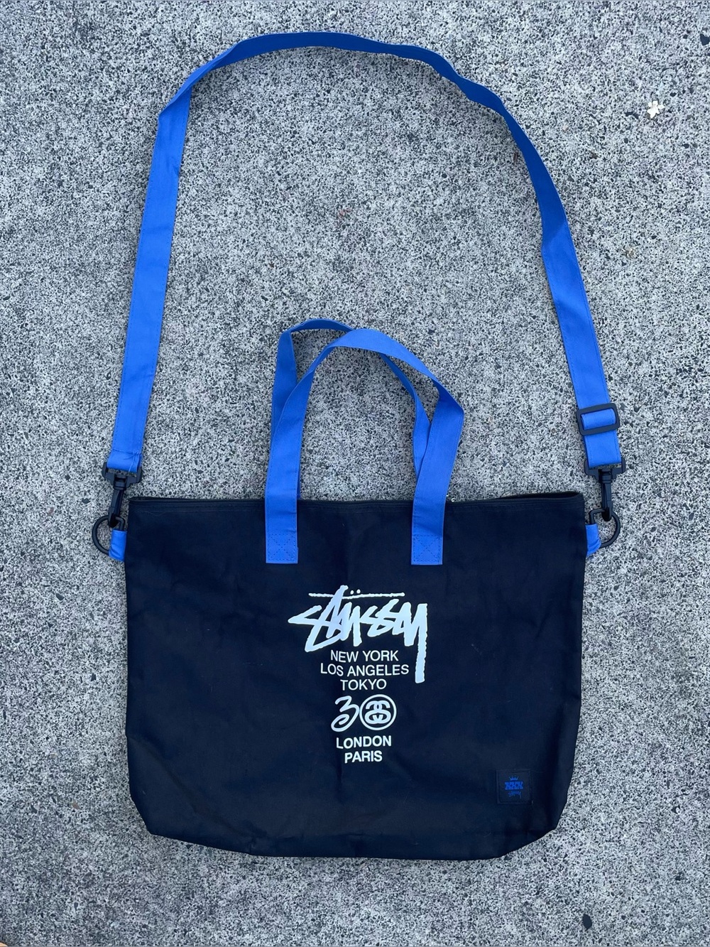 Rare 2010 30th Anniversary Stussy two way tote bag/shoulder bag